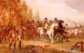 Napoleón con sus tropas en la batalla de borodino Robert Alexander Hillingford escenas históricas de batalla Guerra militar
